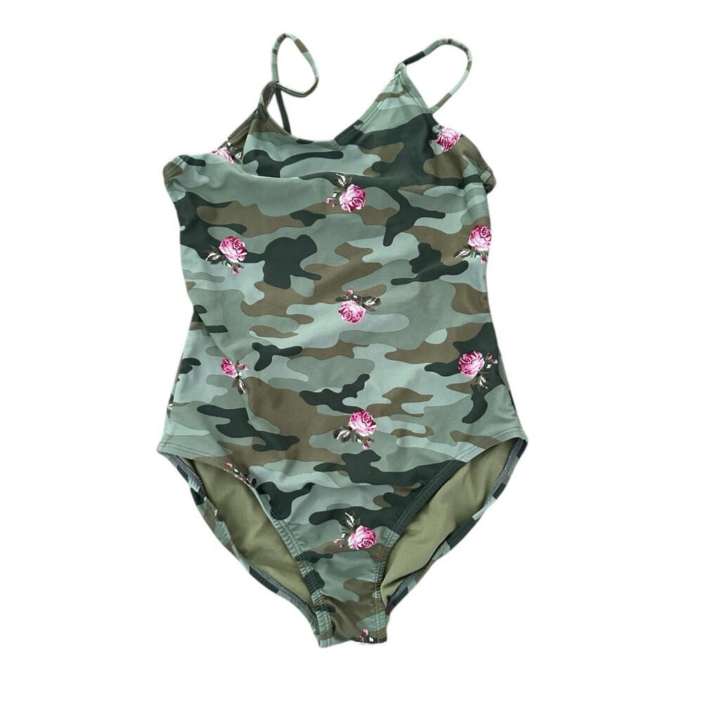 Gap Camouflage swim suit With Cut Out Back And Adjustable Straps Size Large